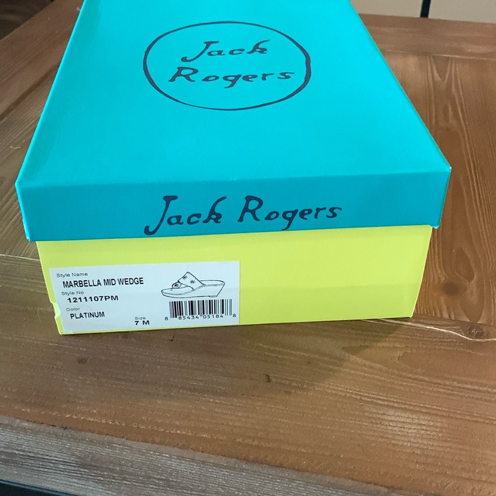 Jack Rogers Marbella Mid Wedge - Platinum